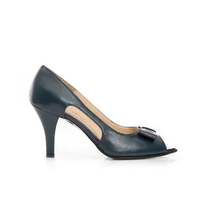 Pantofi eleganti dama din piele naturala   - 739 blue