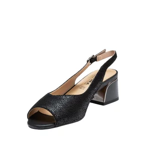 Sandale dama toc din piele naturala 4018 negru box