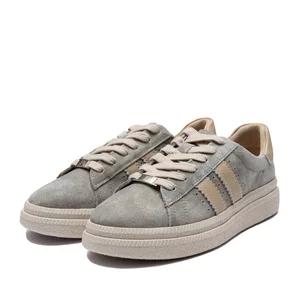 Sneakers damă din piele naturală - 3498 Gri Bej Nabuc
