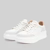 Sneakers damă din piele naturală - 4430 Crem Gri Box Velur