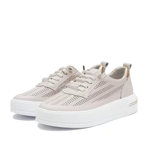 Sneakers damă din piele naturală - 4432 Taupe Deschis Box