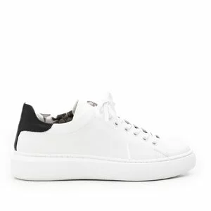 Sneakers dama din piele naturala,Leofex - 310 alb+negru box